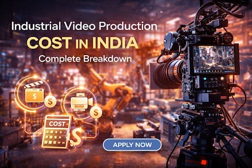 Industrial video production cost breakdown in India graphic