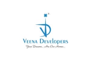 Veena Developers logo with stylized VD symbol