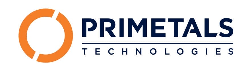 Primetals Technologies logo with orange circular symbol