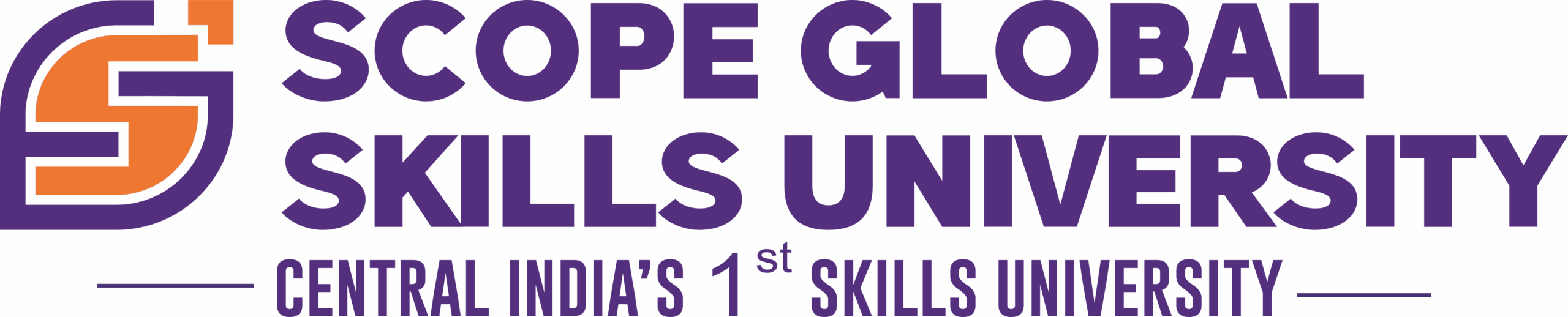 Scope Global Skills University logo in purple and orange