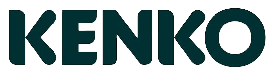 Kenko logo in bold teal letters