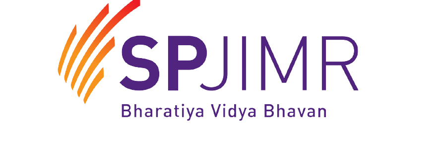 SPJIMR Bharatiya Vidya Bhavan logo with orange swoosh